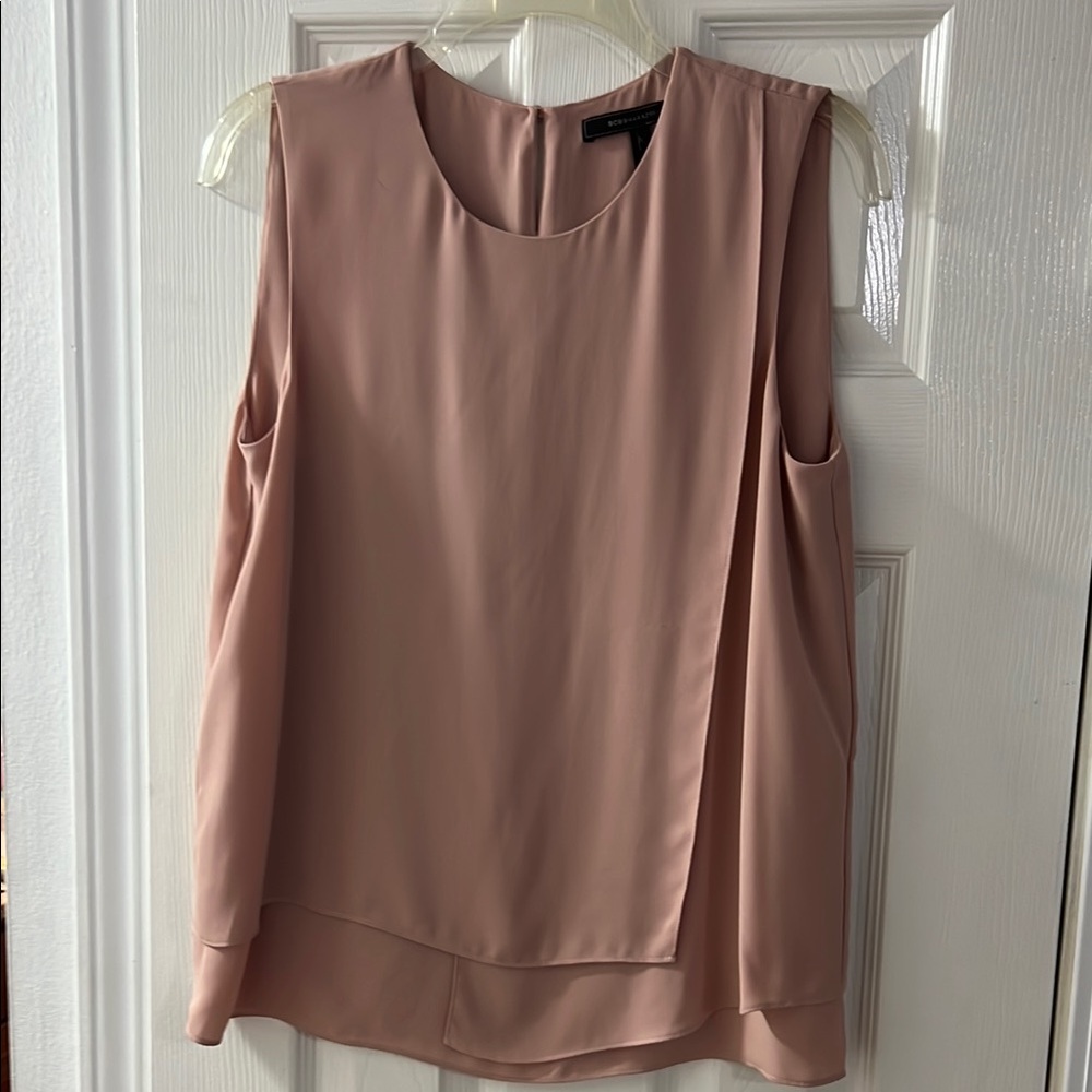 BCBGMaxAzria Pink Sleeveless Blouse